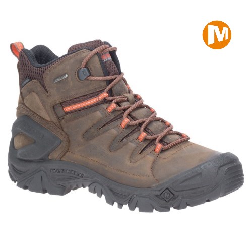 Merrell Strongbound Peak Mid Waterproof Winterstiefel Herren Braun [DE-MHFSP]